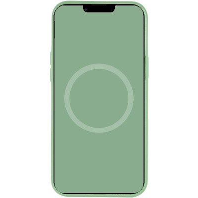 Чохол Silicone case (AAA) full with Magsafe and Animation для Apple iPhone 12 Pro Max (6.7") Зелений / Pistachio