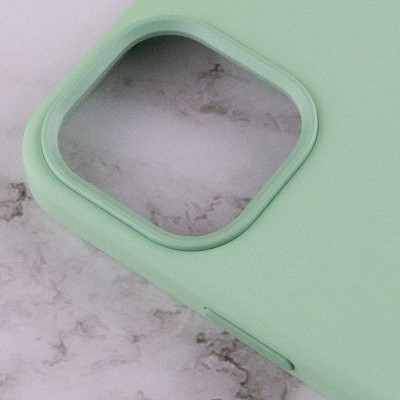 Чохол Silicone case (AAA) full with Magsafe and Animation для Apple iPhone 12 Pro Max (6.7") Зелений / Pistachio
