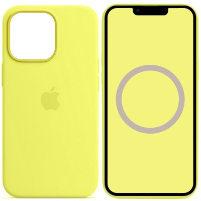Чохол Silicone case (AAA) full with Magsafe and Animation для Apple iPhone 13 Pro (6.1") Жовтий / Lemon Zest Чохол Silicone case (AAA) full with Magsafe and Animation для Apple iPhone 13 Pro (6.1") Жовтий / Lemon Zest