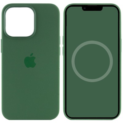 Чохол Silicone case (AAA) full with Magsafe and Animation для Apple iPhone 13 Pro Max (6.7") Зелений / Clover Чохол Silicone case (AAA) full with Magsafe and Animation для Apple iPhone 13 Pro Max (6.7") Зелений / Clover