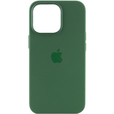 Чохол Silicone case (AAA) full with Magsafe and Animation для Apple iPhone 13 Pro Max (6.7") Зелений / Clover Чохол Silicone case (AAA) full with Magsafe and Animation для Apple iPhone 13 Pro Max (6.7") Зелений / Clover