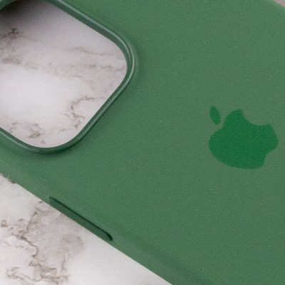 Чохол Silicone case (AAA) full with Magsafe and Animation для Apple iPhone 13 Pro Max (6.7") Зелений / Clover Чохол Silicone case (AAA) full with Magsafe and Animation для Apple iPhone 13 Pro Max (6.7") Зелений / Clover