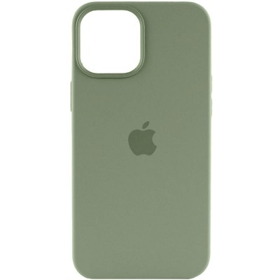 Чохол Silicone case (AAA) full with Magsafe and Animation для Apple iPhone 15 Pro (6.1") Зелений / Cypress