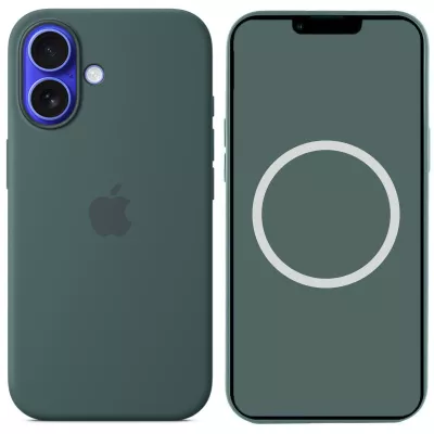 Чохол Silicone case (AAA) full with Magsafe and Animation для Apple iPhone 16 Plus (6.7") Lake Green