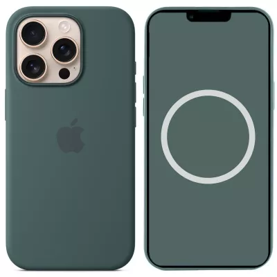 Чохол Silicone case (AAA) full with Magsafe and Animation для Apple iPhone 16 Pro Max (6.9") Lake Green