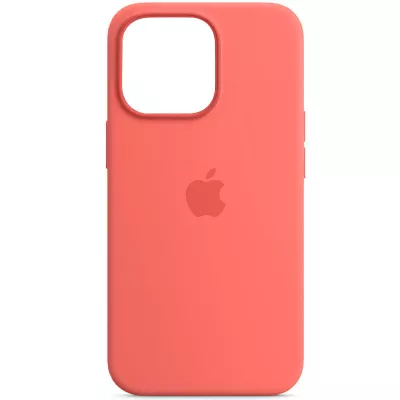 Чохол Silicone case (AAA) full with Magsafe для Apple iPhone 13 Pro (6.1") Рожевий / Pink Pomelo