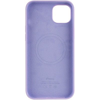 Чохол Silicone case (AAA) full with Magsafe для Apple iPhone 14 Pro Max (6.7") Бузковий / Lilac