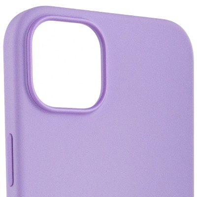 Чохол Silicone case (AAA) full with Magsafe для Apple iPhone 14 Pro Max (6.7") Бузковий / Lilac