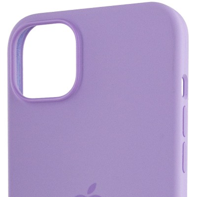Чохол Silicone case (AAA) full with Magsafe для Apple iPhone 14 Pro Max (6.7") Бузковий / Lilac