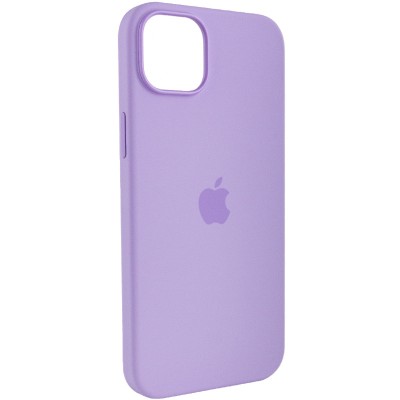 Чохол Silicone case (AAA) full with Magsafe для Apple iPhone 14 Pro Max (6.7") Бузковий / Lilac