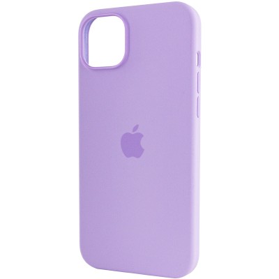 Чохол Silicone case (AAA) full with Magsafe для Apple iPhone 14 Pro Max (6.7") Бузковий / Lilac
