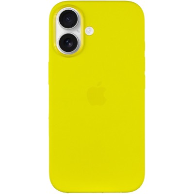 Чохол Silicone case (AAA) with Magsafe and Animation (button) для Apple iPhone 16 (6.1") Star Fruit