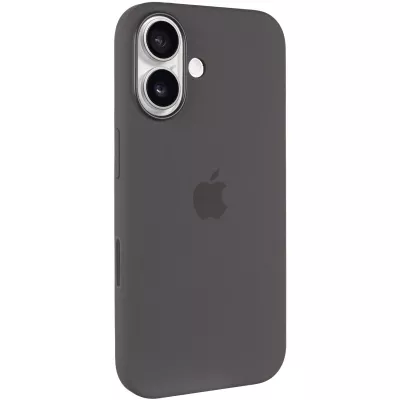 Чохол Silicone case (AAA) with Magsafe and Animation (button) для Apple iPhone 16 (6.1") Stone Grey