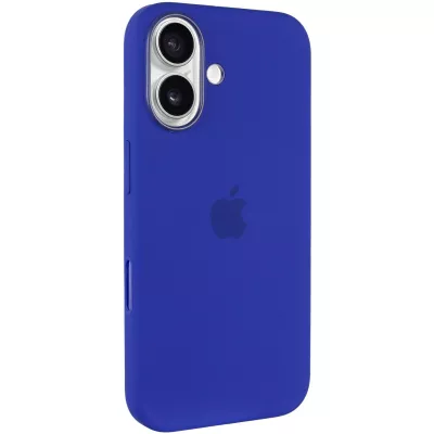 Чохол Silicone case (AAA) with Magsafe and Animation (button) для Apple iPhone 16 (6.1") Ultramarine