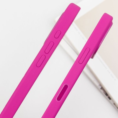 Чохол Silicone case (AAA) with Magsafe and Animation (button) для Apple iPhone 16 Pro (6.3") Fuchsia