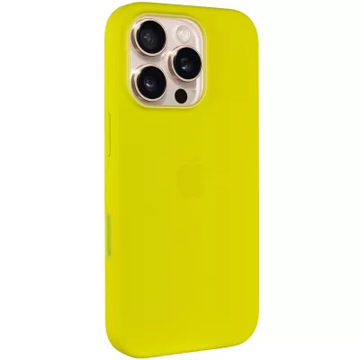 Чохол Silicone case (AAA) with Magsafe and Animation (button) для Apple iPhone 16 Pro (6.3") Star Fruit