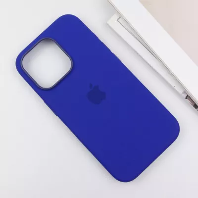 Чохол Silicone case (AAA) with Magsafe and Animation (button) для Apple iPhone 16 Pro Max (6.9") Ultramarine