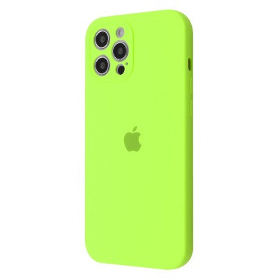 Чохол Silicone Case Camera Protection iPhone 12 Pro Max lime green