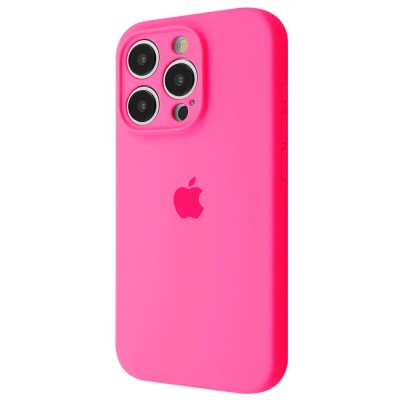 Чохол Silicone Case Camera Protection iPhone 13 Pro bright pink