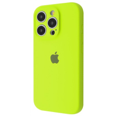 Чохол Silicone Case Camera Protection iPhone 14 Pro lime green