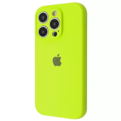 Чохол Silicone Case Camera Protection iPhone 14 Pro lime green