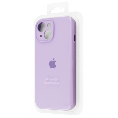 Чохол Silicone Case Camera Protection iPhone 15 light purple