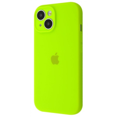Чохол Silicone Case Camera Protection iPhone 15 lime green