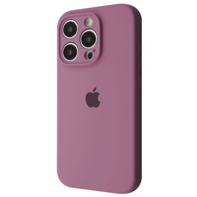 Чохол Silicone Case Camera Protection iPhone 15 Pro black currant