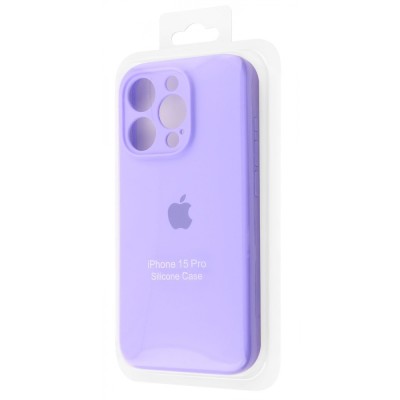 Чохол Silicone Case Camera Protection iPhone 15 Pro black currant