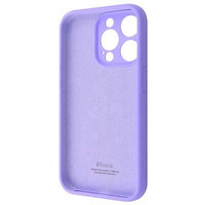 Чохол Silicone Case Camera Protection iPhone 15 Pro black currant