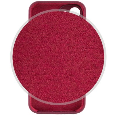 Чохол Silicone Case Full Camera Protective (AA) NO LOGO для Apple iPhone 12 (6.1") Бордовий / Plum