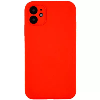 Чохол Silicone Case Full Camera Protective (AA) NO LOGO для Apple iPhone 12 (6.1") Червоний / Red