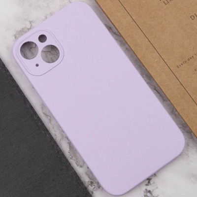 Чохол Silicone Case Full Camera Protective (AA) NO LOGO для Apple iPhone 15 (6.1") Бузковий / Lilac