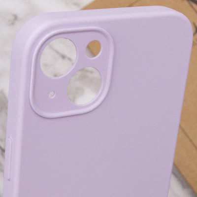 Чохол Silicone Case Full Camera Protective (AA) NO LOGO для Apple iPhone 15 (6.1") Бузковий / Lilac