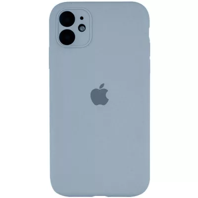Чохол Silicone Case Full Camera Protective (AA) для Apple iPhone 12 (6.1") Блакитний / Sweet Blue