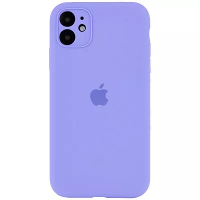 Чохол Silicone Case Full Camera Protective (AA) для Apple iPhone 12 (6.1") Бузковий / Dasheen