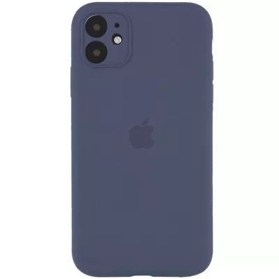 Чохол Silicone Case Full Camera Protective (AA) для Apple iPhone 12 (6.1") Сірий / Lavender Gray