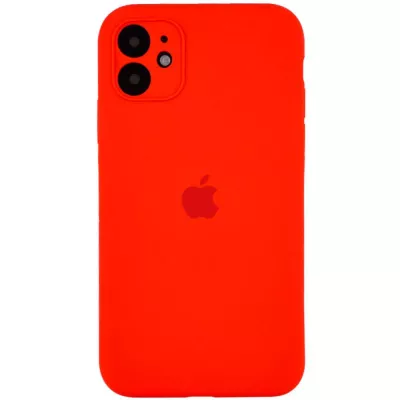 Чохол Silicone Case Full Camera Protective (AA) для Apple iPhone 12 (6.1") Червоний / Red