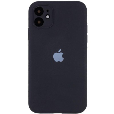 Чохол Silicone Case Full Camera Protective (AA) для Apple iPhone 12 (6.1") Чорний / Black