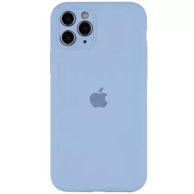 Чохол Silicone Case Full Camera Protective (AA) для Apple iPhone 12 Pro (6.1") Блакитний / Lilac Blue