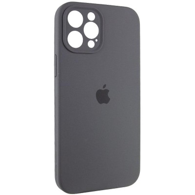 Чохол Silicone Case Full Camera Protective (AA) для Apple iPhone 12 Pro (6.1") Сірий / Dark Gray