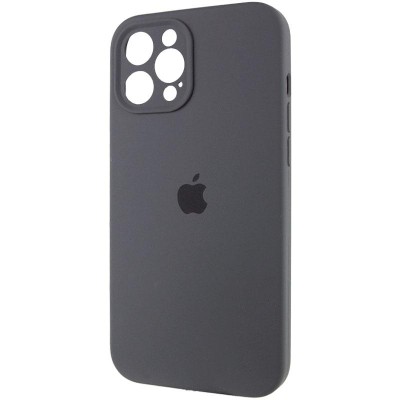 Чохол Silicone Case Full Camera Protective (AA) для Apple iPhone 12 Pro (6.1") Сірий / Dark Gray