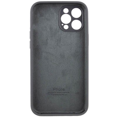 Чохол Silicone Case Full Camera Protective (AA) для Apple iPhone 12 Pro (6.1") Сірий / Dark Gray