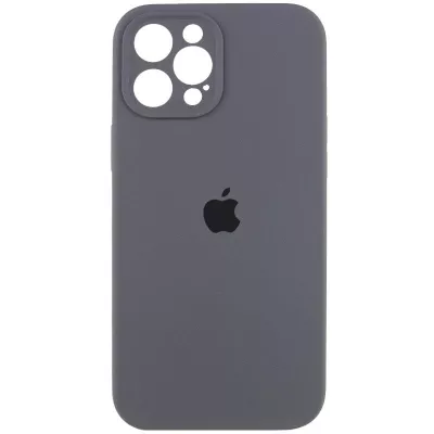 Чохол Silicone Case Full Camera Protective (AA) для Apple iPhone 12 Pro Max (6.7") Сірий / Dark Gray