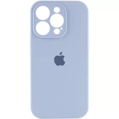 Чохол Silicone Case Full Camera Protective (AA) для Apple iPhone 15 Pro (6.1") Блакитний / Lilac Blue