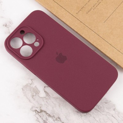 Чохол Silicone Case Full Camera Protective (AA) для Apple iPhone 15 Pro (6.1") Бордовий / Plum