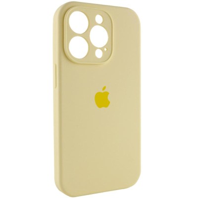 Чохол Silicone Case Full Camera Protective (AA) для Apple iPhone 15 Pro (6.1") Жовтий / Mellow Yellow