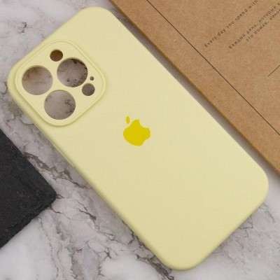 Чохол Silicone Case Full Camera Protective (AA) для Apple iPhone 15 Pro (6.1") Жовтий / Mellow Yellow