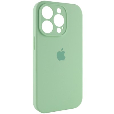 Чохол Silicone Case Full Camera Protective (AA) для Apple iPhone 15 Pro (6.1") Зелений / Pistachio