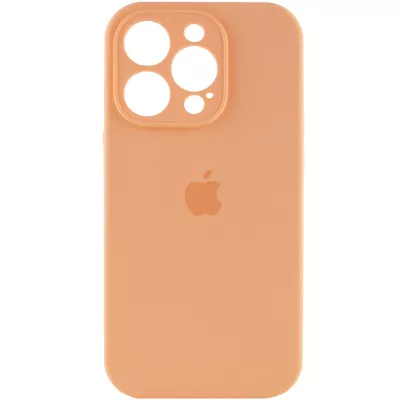 Чохол Silicone Case Full Camera Protective (AA) для Apple iPhone 15 Pro (6.1") Помаранчевий / Cantaloupe